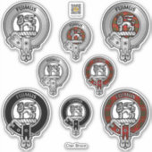 クランブルースプレスト&タータンチェックステッカー シール (正面)