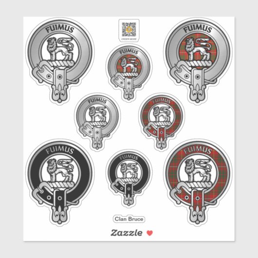 クランブルースプレスト&タータンチェックステッカー シール (シート)