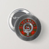 クランブルースプレスト&タータンチェックノット 缶バッジ (正面&裏面)