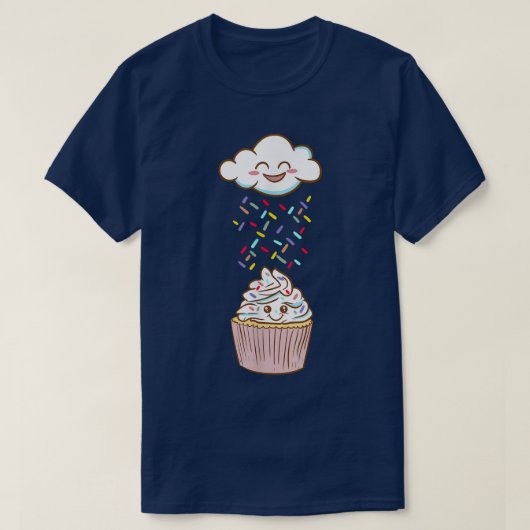 クランブル クラウド - 面白い - 焼き物好き カップケーキ  1245 Tシャツ (デザイン正面)