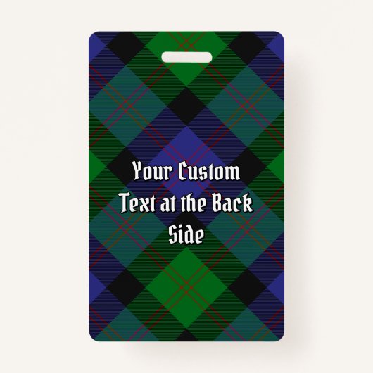 クランブレアクレストオーバータータンチェック バッジ (裏面)