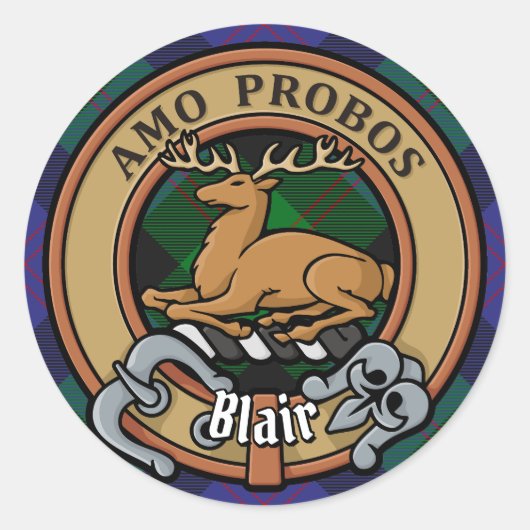 クランブレアクレストオーバータータンチェック ラウンドシール (正面)