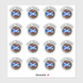 クランブロディタータンチェックノット&フラグ シール (シート)