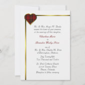 クランブロディプレイドハート結婚式招待状 招待状 (正面)