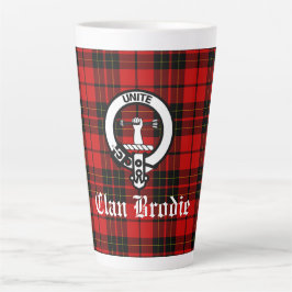 クランブロディークレストバッジとタータンチェック カフェラテマグ