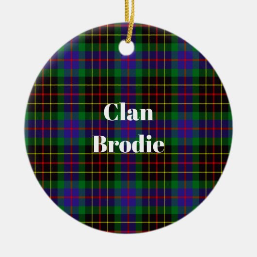 クランブロディ狩りタータンチェック セラミックオーナメント (正面)