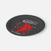 クランプスからの挨拶クリスマスクリスマス ペーパープレート (アングル)