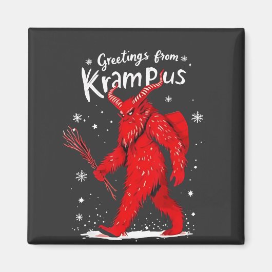 クランプスからの挨拶クリスマスクリスマス マグネット (正面)