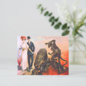 クランプスが大人カップルを追いかける ポストカード (スタンド正面)