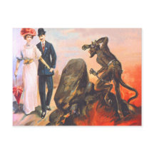 クランプスが大人カップルを追いかける