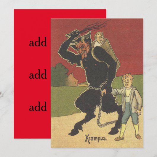 クランプスが子どもを誘拐 (正面/裏面)