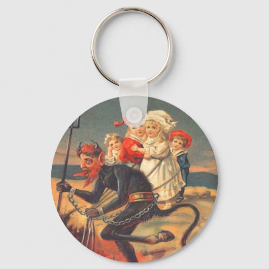 クランプスが子どもを誘拐 キーホルダー (正面)