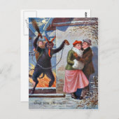 クランプスが悪い大人を罰する ポストカード (正面/裏面)