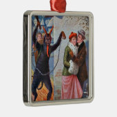 クランプスが悪い大人を罰する メタルオーナメント (右)