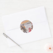 クランプスが盗む玩具と子供 ラウンドシール (封筒)