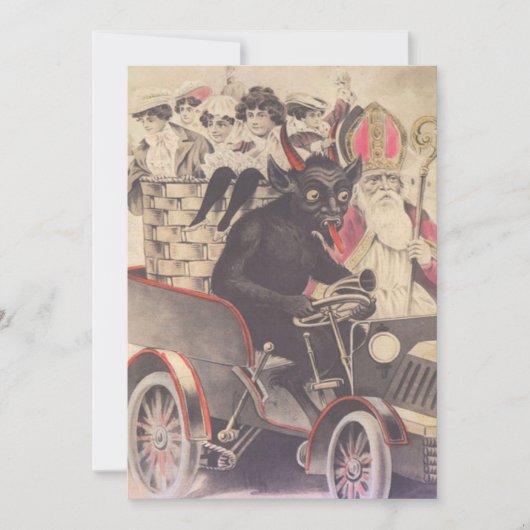 クランプスと司祭が子どもたちと一緒に運転 (正面)