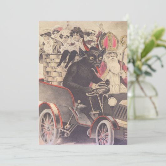 クランプスと司祭が子どもたちと一緒に運転 (スタンド正面)