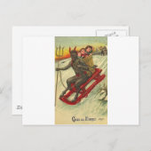 クランプスと彼のトライデント ポストカード (正面/裏面)