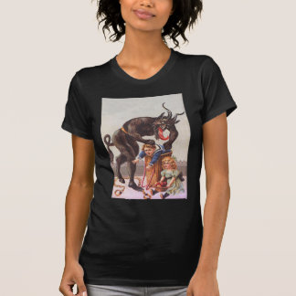 クランプスに子供たちがさらわれる Tシャツ