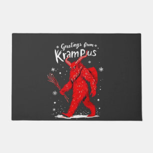 クランプスのクリスマスグリーティング ドアマット