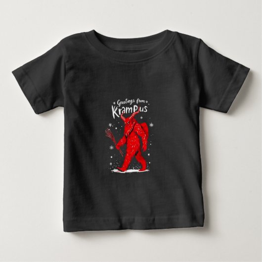 クランプスのクリスマスグリーティング ベビーTシャツ (正面)