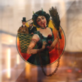 クランプスのクリスマス窓がしがみつく女 ウィンドウサイン (シート2)