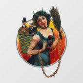 クランプスのクリスマス窓がしがみつく女 ウィンドウサイン (シート)