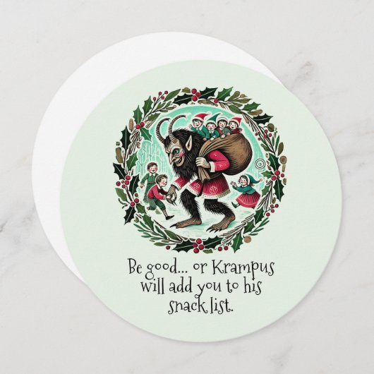 クランプスのクリスマス シーズンカード (正面/裏面)