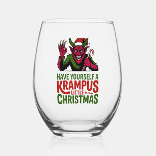 クランプスの小さなクリスマスを楽しんで クランプスL ステムなしワイングラス
