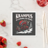 クランプスは町来クランプスのクリスマスに行く スタンダードカクテルナプキン (インサイチュ)