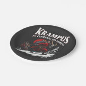 クランプスは町来クランプスのクリスマスに行く ペーパープレート (アングル)