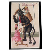 クランプススカリングガールズヴィンテージホリデークリスマス ミディアムペーパーバッグ (裏面)