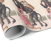 クランプススカリングガールズヴィンテージホリデークリスマス ラッピングペーパー (ロールコーナー)