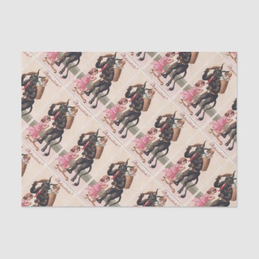 クランプススカリングガールズヴィンテージホリデークリスマス 薄葉紙 (正面)