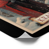 クランプスタロットカードデザインクリスマスハイルサンタクリスマ ポスター (角)