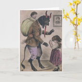 クランプスホリデーカ伝統的ードに注意 カード (黄色い花)