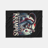 クランプスメリークランプスは町ホラー来Chrに行く フリースブランケット (正面(横))