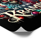 クランプスメリークリスマスのクランプスは町来へ行く所にある ポスター (角)