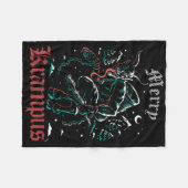 クランプスメリークリスマスクリスマスホラー醜い悪いパハ フリースブランケット (正面(横))