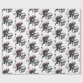 クランプスメリータイポグラフィクリスマスホリデー ラッピングペーパー (フラット)