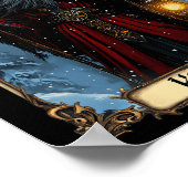 クランプスメリータロットカードクリスマスホラー醜いSwe ポスター (角)