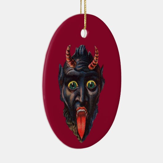 クランプスヴィンテージイラストレーションクランプスナクト セラミックオーナメント (右)