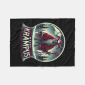 クランプス来は町ホラーメリークランプスChr フリースブランケット (正面(横))