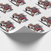 クランプス遊のサッカークリスマスフィットネスクリスマス ラッピングペーパー (角)