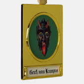 クランプス金ゴールドメッキバナークリスマスオーナメント ゴールドプレートバナーオーナメント (右)