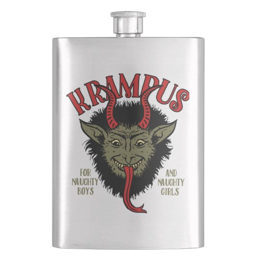 クランプス顔 いけな フラスク (正面)