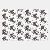 クランプス3スタイルクリスマスホリデイ ラッピングペーパーシート (正面)