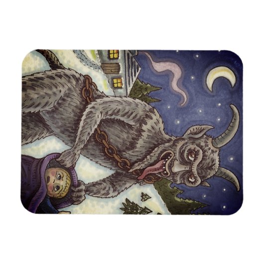 クランプス&いけなチルドレン,怖いクリスマスストーリー マグネット (横)