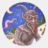 クランプス&いけなチルドレン，怖いクリスマスストーリー ラウンドシール (正面)