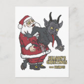 クランプス（とサンタ）からの休日の挨拶 シーズンポストカード (正面)